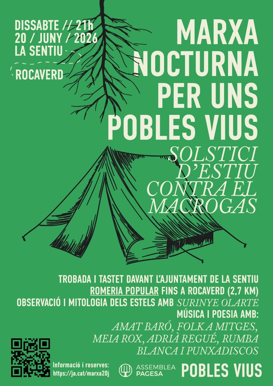 Marxa per uns Pobles Vius: solstici d'estiu contra el macrogàs a la Sentiu